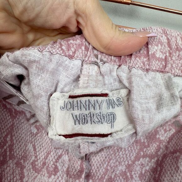 JOHNNY WAS WORKSHOP | Jayla Linen Pink Animal Print Shorts Women’s Size Medium - Picture 9 of 12